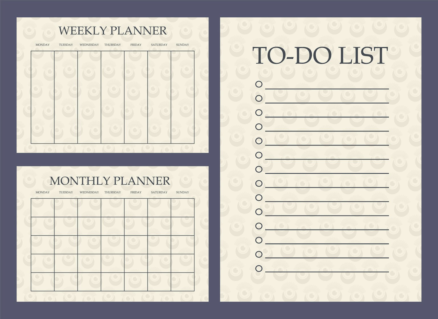 Planner minimalist page