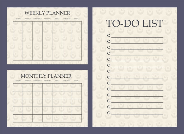 Planner minimalist page
